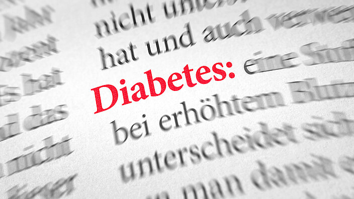 Wörterbuch mit dem Begriff Diabetes